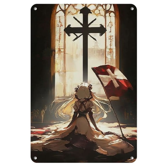 Frameless Iron Comic Art Painting, 8x12 inches - Perfect for Home Decor & Gifts