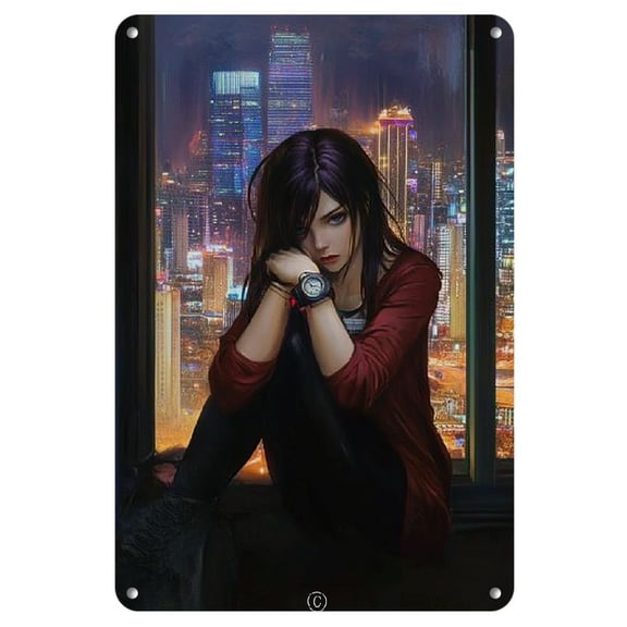 Frameless Iron Comic Art Painting, 8x12 inches - Perfect for Home Decor & Gifts