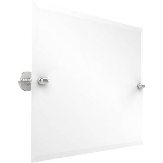 Frameless Landscape Rectangular Tilt Mirror with Beveled Edge in Polished Chrome