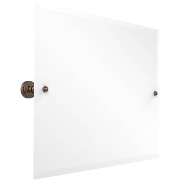 Frameless Landscape Rectangular Tilt Mirror with Beveled Edge in Venetian Bronze