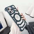 thumbnail image 1 of Frameless Magnetic Case for iPhone 13 Pro with Stand [Compatible with Mag-Safe] [ Lens Kickstand] Rugged PC Carbon Fiber Texture Heat Dissipation Slim Shockproof Phone Cover, Royalblue, 1 of 9