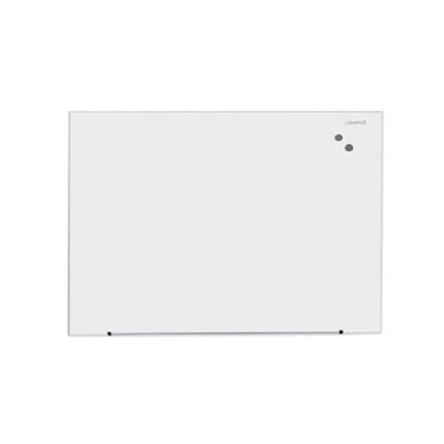 White Frameless Magnetic Glass Marker Board, 48" x 36"