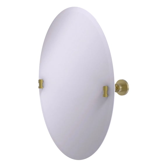 Frameless Oval Tilt Mirror with Beveled Edge (Build to Order)