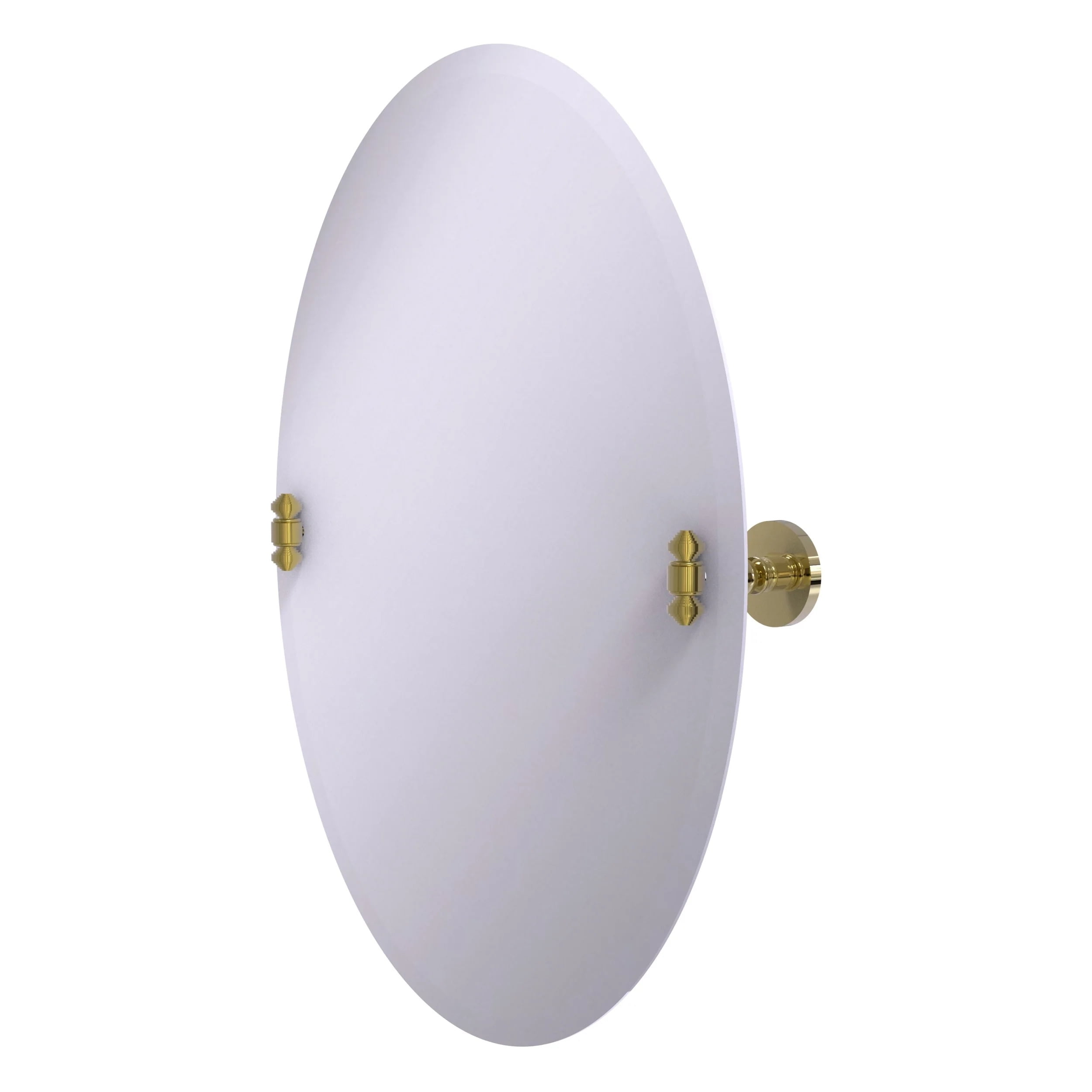 Elegant Square Frameless Beveled Edge Mirror in Unlacquered Brass