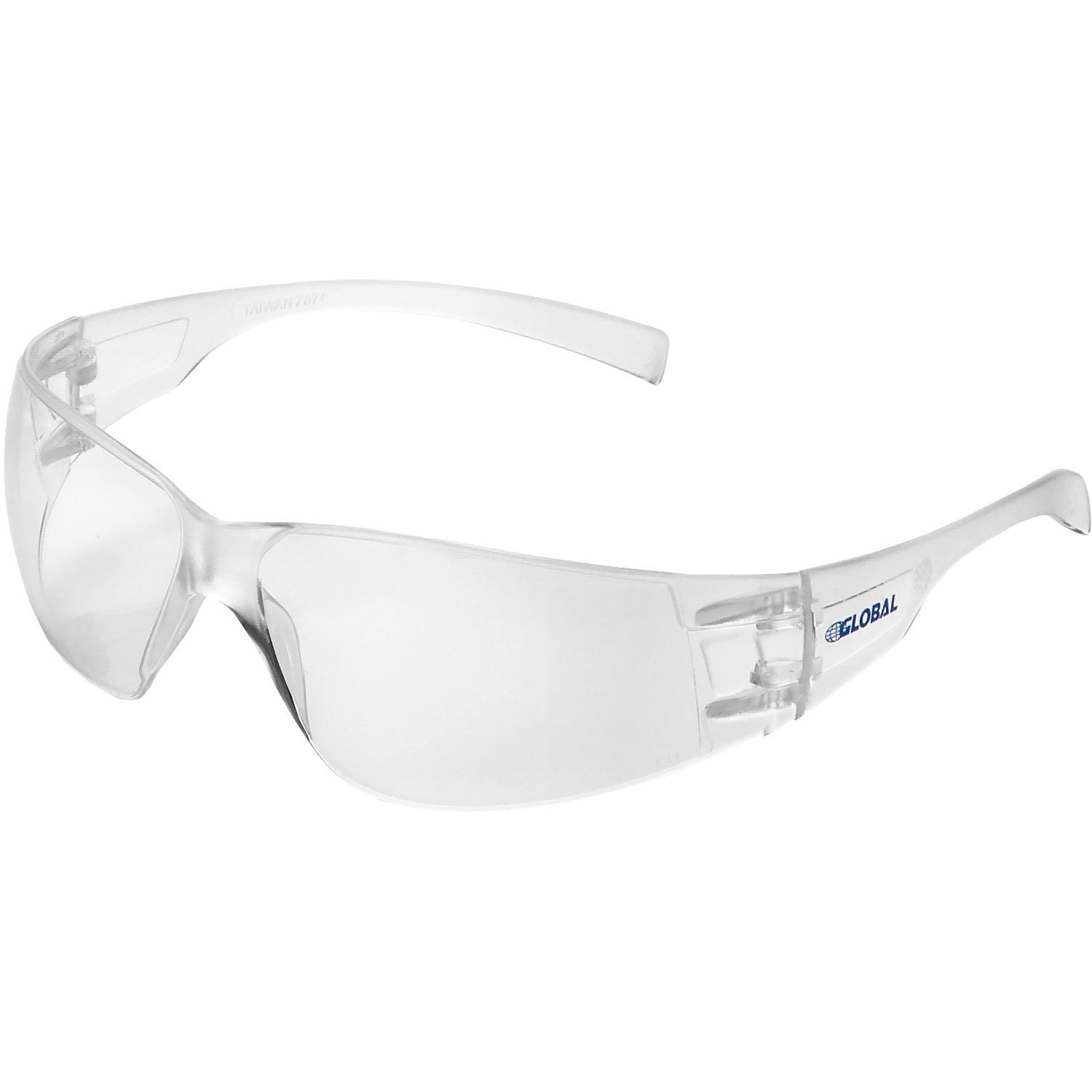 Frameless Petite Safety Glasses, Scratch Resistant, Clear Lens, Lot of 12