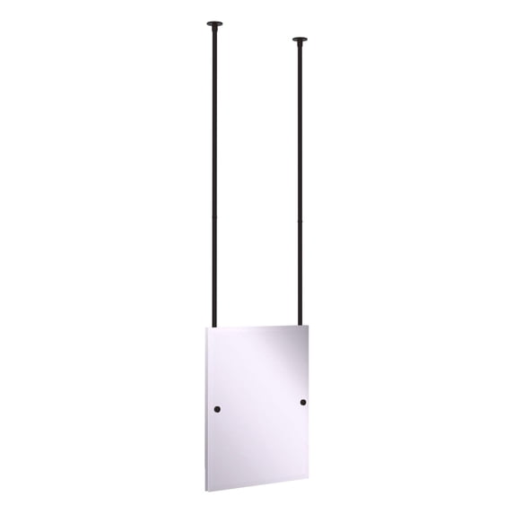 CH-92-ORB Frameless Rectangle Ceiling Hung Mirror, Oil Rubbed Bronze