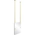 thumbnail image 1 of Frameless Rectangle Ceiling Hung Mirror in Polished Brass, 1 of 2