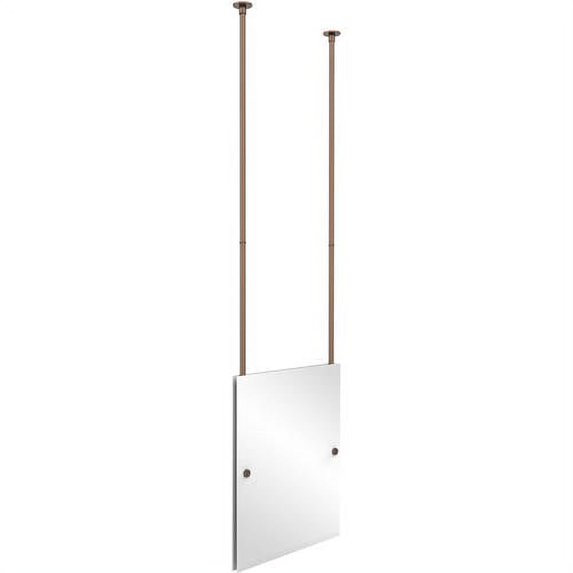 Frameless Rectangle Ceiling Hung Mirror in Venetian Bronze