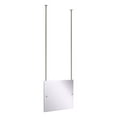 thumbnail image 1 of Frameless Rectangular Landscape Ceiling Hung Mirror with Beveled Edge in Satin Nickel, 1 of 2