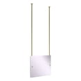 thumbnail image 1 of CH-93-UNL Frameless Rectangular Landscape Ceiling Hung Mirror with Beveled Edge, Unlacquered Brass, 1 of 2