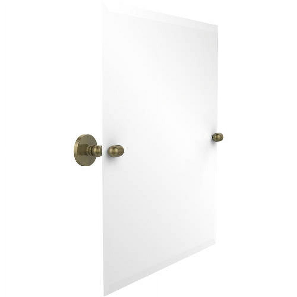Southbeach Tango 26" Frameless Antique Brass Rectangular Mirror