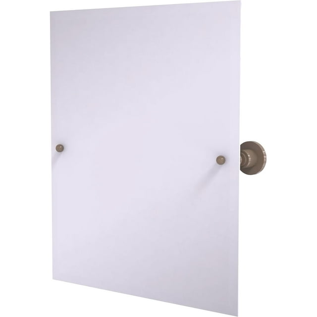 Frameless Rectangular Tilt Mirror with Beveled Edge, Shaded Beige