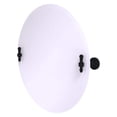 thumbnail image 1 of Frameless Round Tilt Mirror with Beveled Edge in Matte Black, 1 of 2