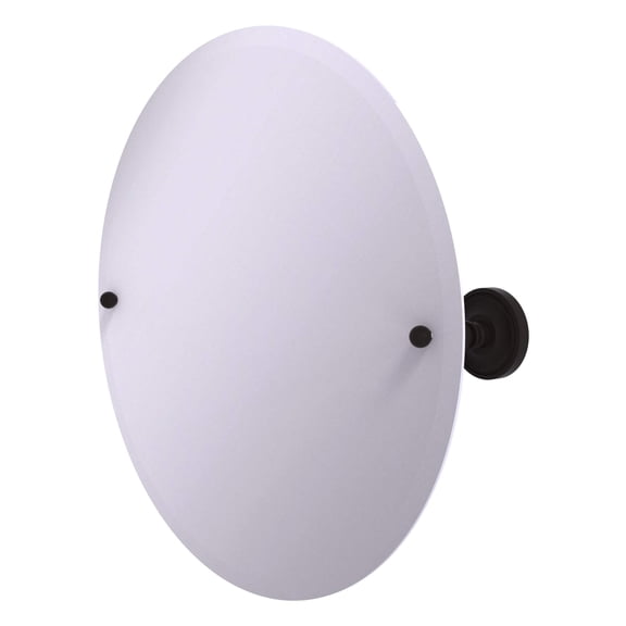 Frameless Round Tilt Mirror with Beveled Edge in Oil Rubbed Bronze