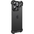 thumbnail image 1 of Frameless Series Designed for iPhone Case,Minimalist Protective Shock Absorption Aerospace Grade Aluminum Shells & Elastomer Inlays Easy Fit,Shockproof Bumper Cover (Black,iPhone 14 Plus), 1 of 12