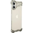 thumbnail image 1 of Frameless Series Designed for iPhone Case,Minimalist Protective Shock Absorption Aerospace Grade Aluminum Shells & Elastomer Inlays Easy Fit,Shockproof Bumper Cover (Grey,iPhone 16 Plus), 1 of 12