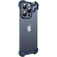 thumbnail image 1 of Frameless Series Designed for iPhone Case,Minimalist Protective Shock Absorption Aerospace Grade Aluminum Shells & Elastomer Inlays Easy Fit,Shockproof Bumper Cover (Blue,iPhone 15 Pro), 1 of 12