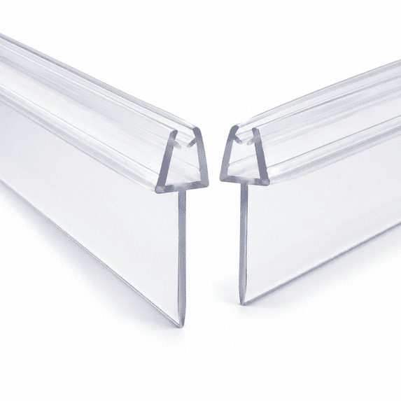Frameless Shower Door Bottom Seal Strip 2-pack for 3/8 inch (10mm ...