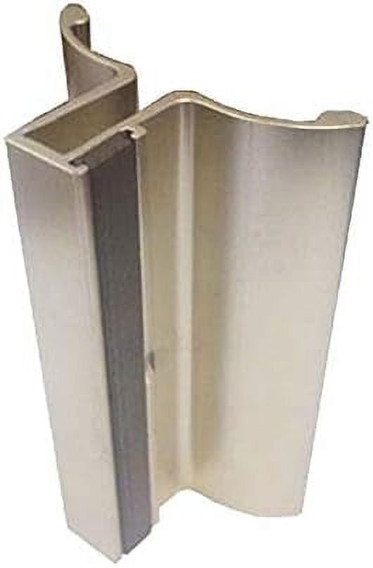 Frameless Shower Door Handle With Metal Strike Plate Brushed Finish