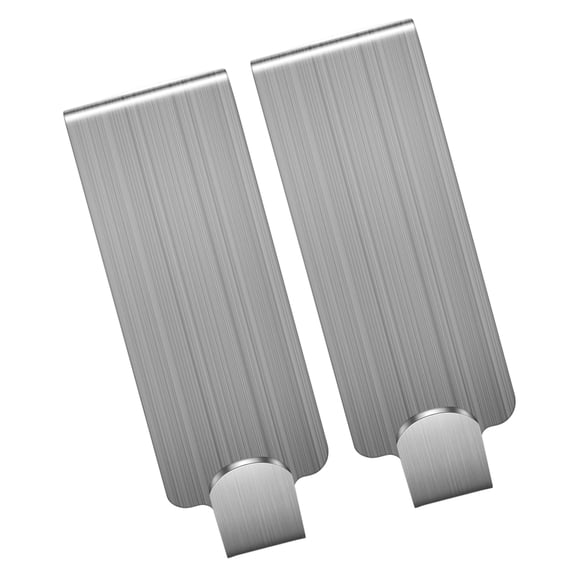 Frameless Shower Door Hook Stainless Steel Bathroom Storage Hanger, Double Over-Glass Towel Holder with Cushion Pads, Slide-On 2-Pack