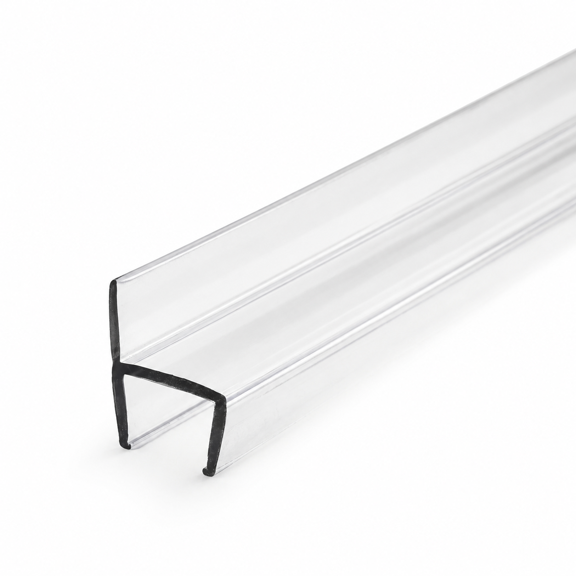 Frameless Shower Door Side Seal Strip For 1/2" H Type 78 Inch Long Polycarbonate H-jamb