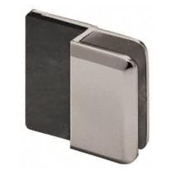 Frameless Shower Door Stop - Brushed Beveled Style - Inline Panel Stop - 1/4"-3/8" Glass Thickness - Bathroom Shower Enclosure Hardware