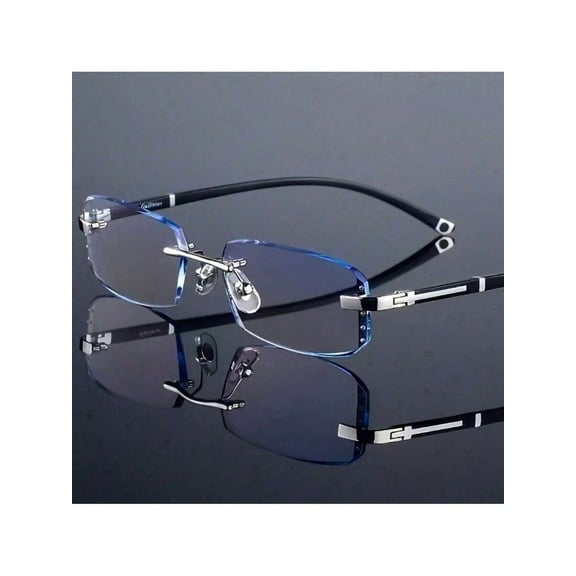 Frameless Smart Zoom Men's Glasses - Vintage Style PC Frame, Multi-Focus Adjustable Lenses Sleek Eyeglass Design, Machine Washable, Battery-Free, Perfect Gift For Him, Adjustable Eyeglasses