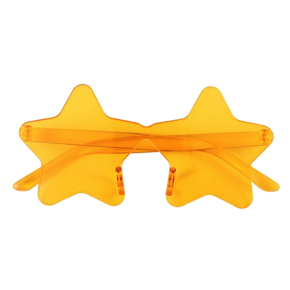 Frameless Star Shaped Sunglasses Transparent Candy Color Fashion Eyewear for Festival Party Celebration Accessories