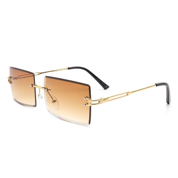 Frameless Sunglasses for Women Men's Fashion Sunglasses Retro Ultralight UV Eyewear Unisex