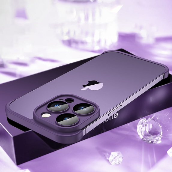 Frameless TPU Silicone Bumper with Glass Lens Protector Case for IPhone 14 13 12 15 Pro Max Plus 14Pro 13Pro IPones I14 Cover