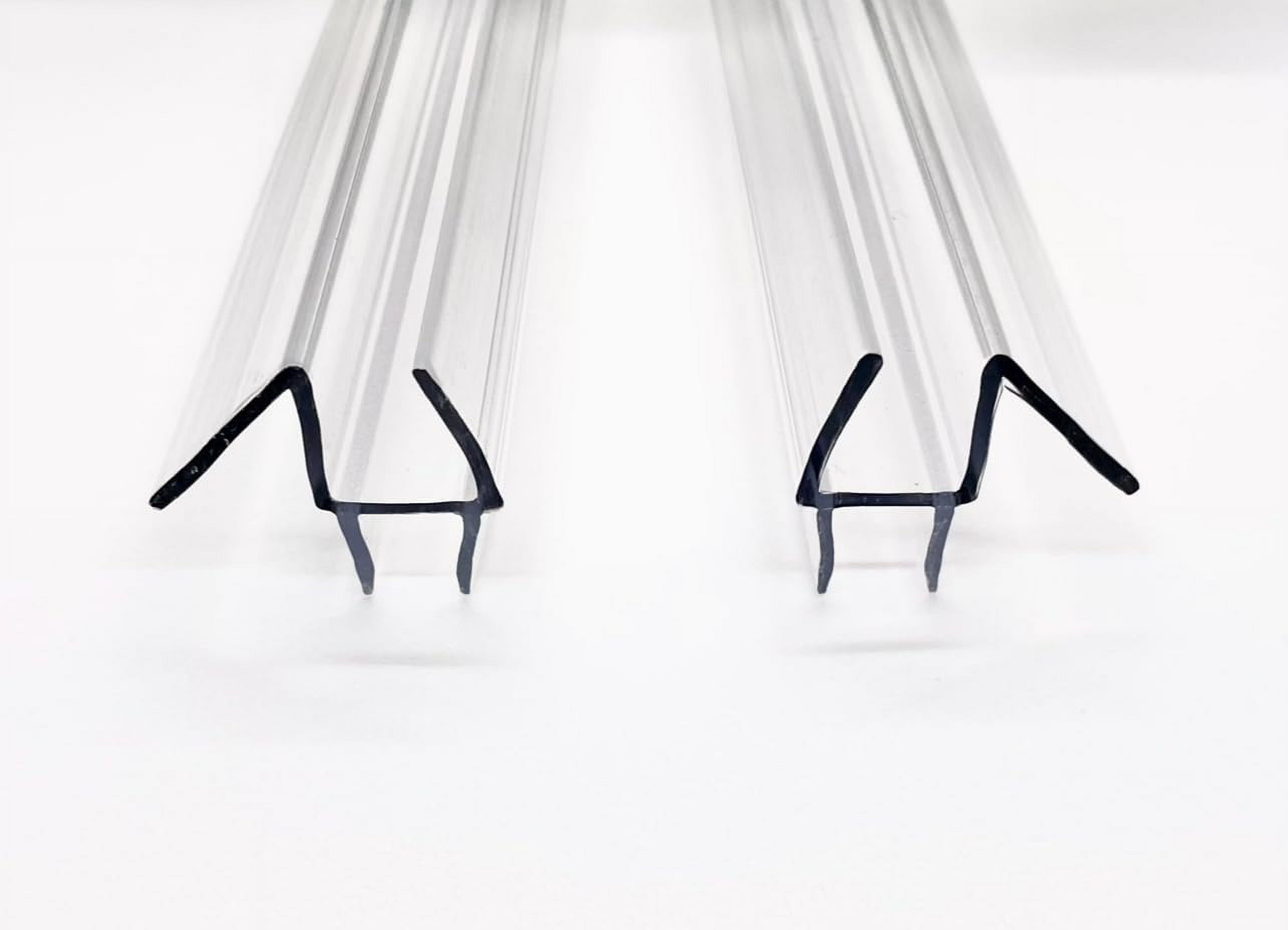 3/8 Glass Shower Seal Frameless Shower Door Bottom Sweep – For 36" Glass, 3/8" Thick, Clear Polycarbonate Drip Rail Shower Door Drip Rail 36 Inch