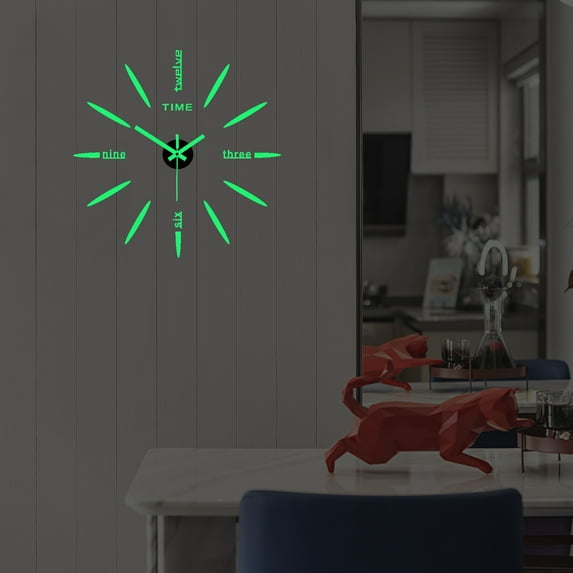 Frameless Wall Clock, Large Modern 3D Mirror Wall Clock Mute Diy Wall Stickers For Living Room Bedroom Home Decoration