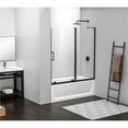 thumbnail image 1 of Elegant Kitchen & Bath TD444-6060MBK 60 x 60 in. Gannon Frameless Tub Door, Matte Black, 1 of 2