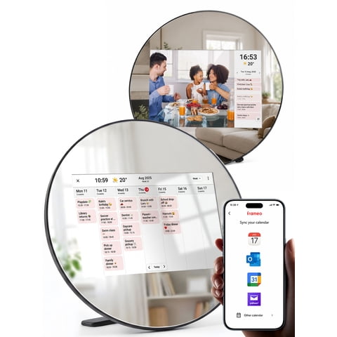 Frameo 10.1 Inch 32GB WiFi Digital Picture Frame Calendar Mirror