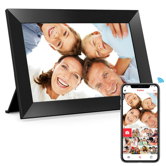Frameo 10.1 Inch WiFi Digital Picture Frame, 1280x800 HD IPS Touch Screen Photo Frame Electronic, 32GB Memory, Auto-Rotate, Wall Mountaable, Share Photos/Videos Instantly via Frameo App from Anywhere