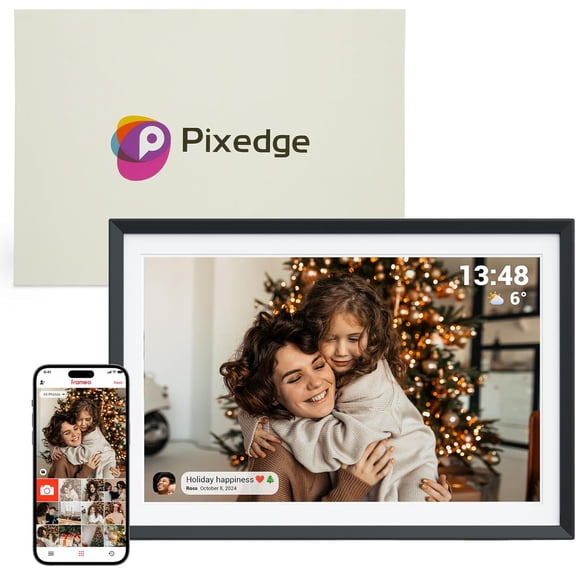 Frameo 10.1 in Smart WiFi Digital Photo Frame Electronic Picture Frame Slideshow Send Photos,32GB Ultra-Large Storage High Definition Display IPS Touch Screen Picture Frame
