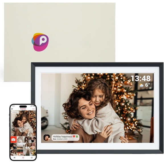 Frameo 10.1 in WiFi Digital Photo Frame Picture Frame Slideshow Send Photos,32GB Ultra-Large Storage Display IPS Screen Picture Frame
