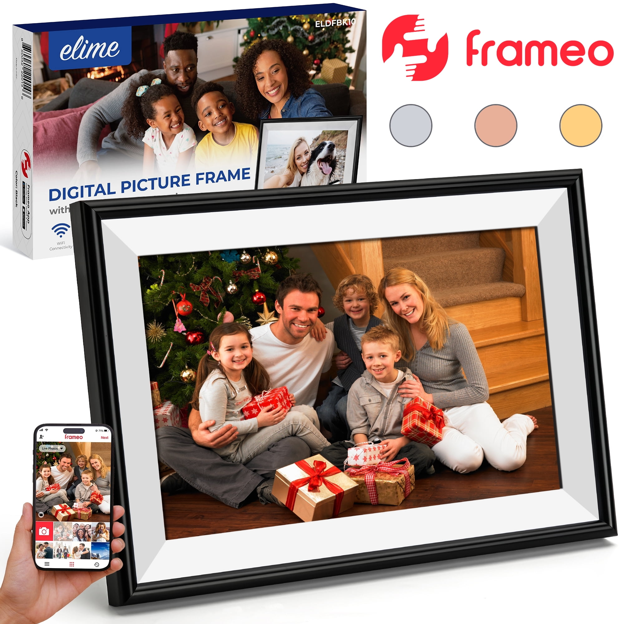 Frameo 10.1 inch WiFi ELIME Digital Photo Frame Aluminum Frame