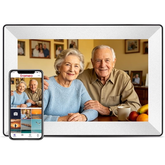 Frameo 10.1inch Digital Picture Frame WiFi Smart Digital Photo Frame 1280 * 800 IPS HD Touch Screen,16GB Memory Auto-Rotate,Share Photos/Videos Instantly via Frameo App from Anywhere