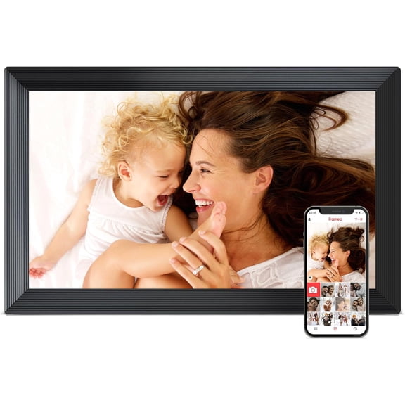 Frameo 15.6" Digital Picture Frame WiFi, Large Digital Photo Frame, 1920 * 1080 IPS FHD Touchscreen, 32GB Storage, Instant Share Photo Video, Wall-Mountable & Tabletop Display, Gift for Mom