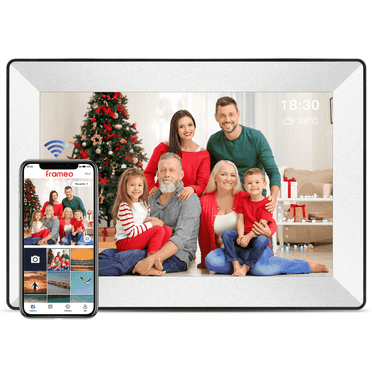 SBUSFGT Frameo 10.1 in Wi-Fi Digital Picture Frame Auto-Rotate Touch Screen for Portrait/Landscape, Share Photos and Videos via, 16GB Storage
