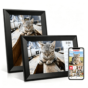 SBUSFGT HD Wifi Digital Picture Frame 10.1 Auto-Rotate Touch Screen Share Photos via Frameo App with 16GB Storage - Ideal Birthday Gift - Black