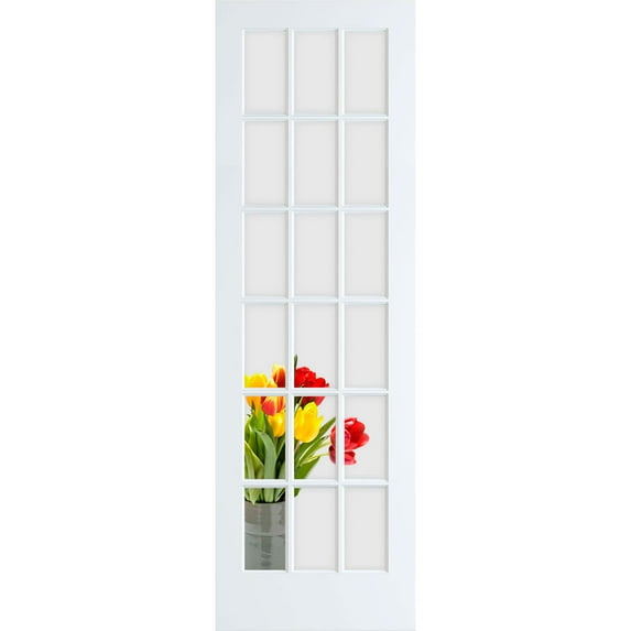 Frameport Cgl-Pd-18L-8X3 Clear Glass 36" By 96" 18 Lite Interior Slab French Door - Primed