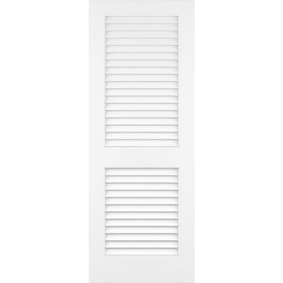 Frameport Louvered Solid Manufactured Wood Plantation Louver Slab Standard Door