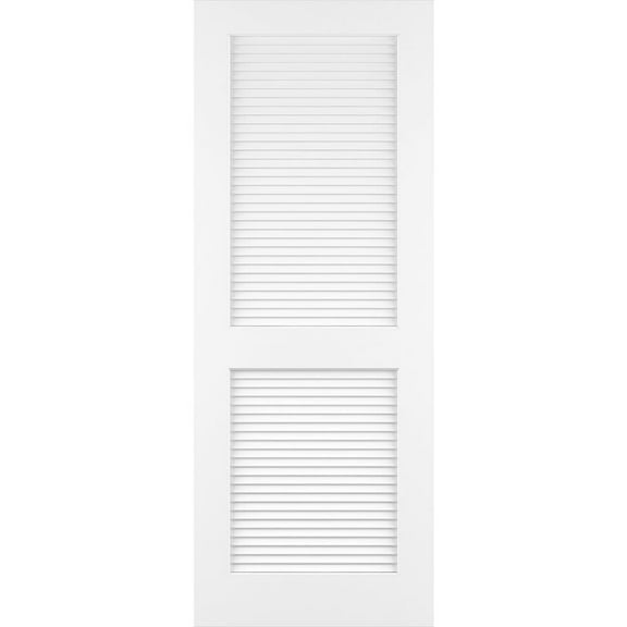 Frameport Louvered Solid Manufactured Wood Standard Door