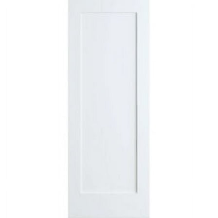 Frameport Paneled Solid Manufactured Wood Primed Shaker Slab Standard Door