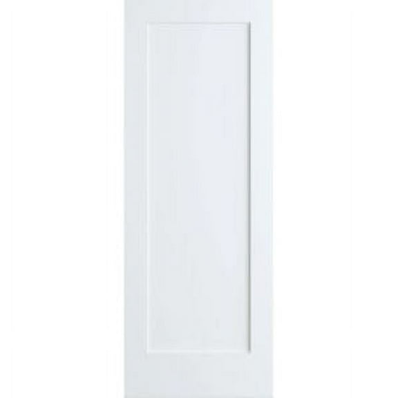 Frameport Paneled Solid Manufactured Wood Primed Shaker Slab Standard Door