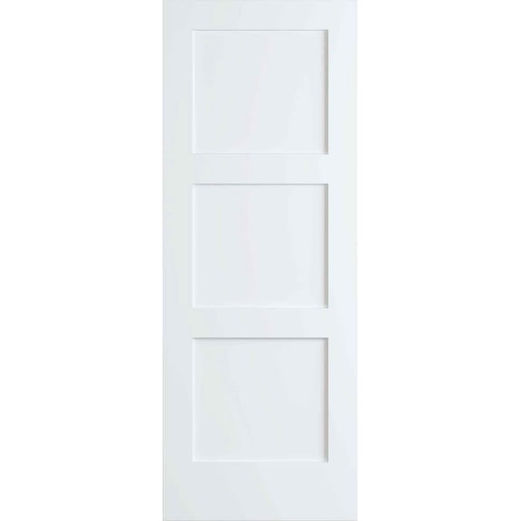 Frameport Paneled Solid Manufactured Wood Primed Standard Door