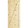 thumbnail image 1 of Frameport Rkp-Bd-Fzb-7X3-1/2-H Rustic Knotty Pine 42" By 84" Flat Z-Brace Barn Door - Grey, 1 of 5