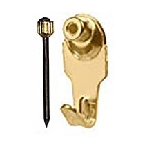 Framer Supply 10LB Weight Capacity Premium Brass Plated Hanger 100 Bulk Bag for Picture Hanging, Mirrors, & Wall Decor